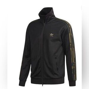 Adidas Men's Black Track Jacket with Camouflage Stripe in small NWT